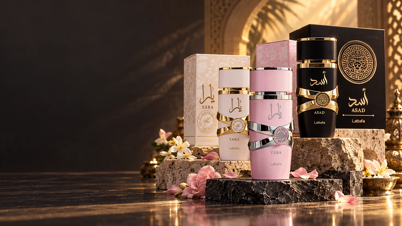 A Middle Eastern fragrance display